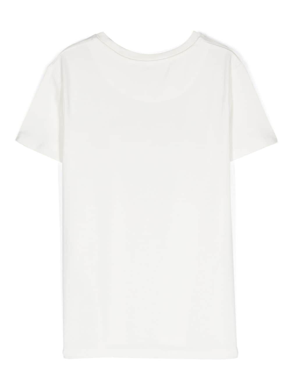 John Richmond Junior T-shirt met logoprint - Wit