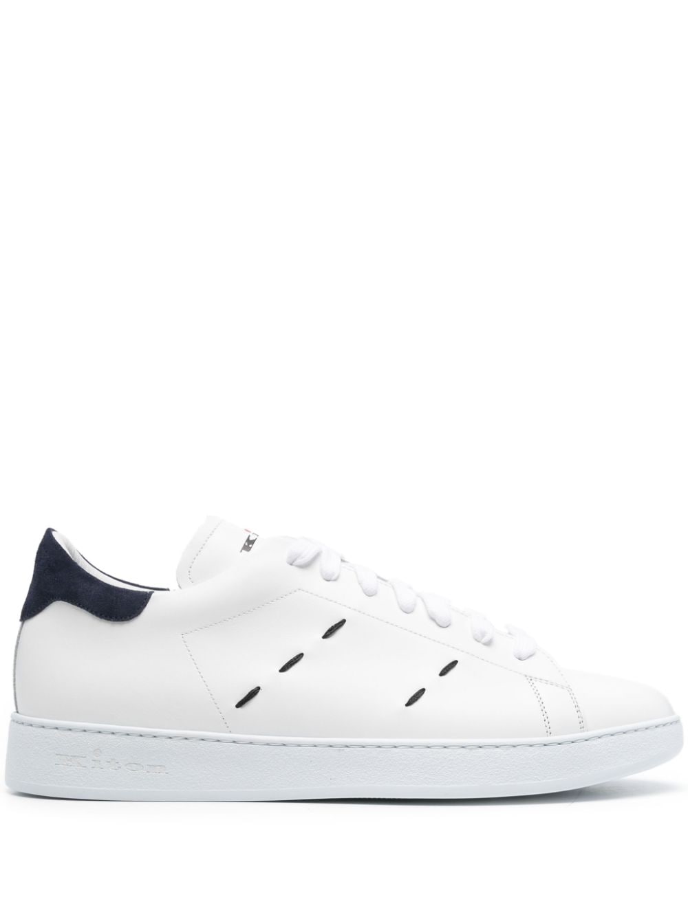 Kiton Leren sneakers Wit