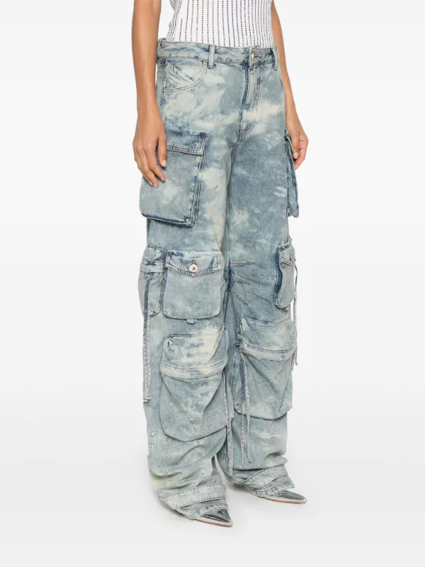 デニム・ジーパン THE ATTICO FW24 CARGO JEANS (247WCP198_D085024) The Attico Fern Cargo Jeans | Blue | FARFETCH