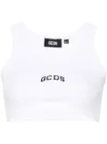 GCDS logo bra top - White