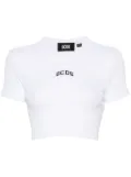 GCDS Lounge Logo crop top - White
