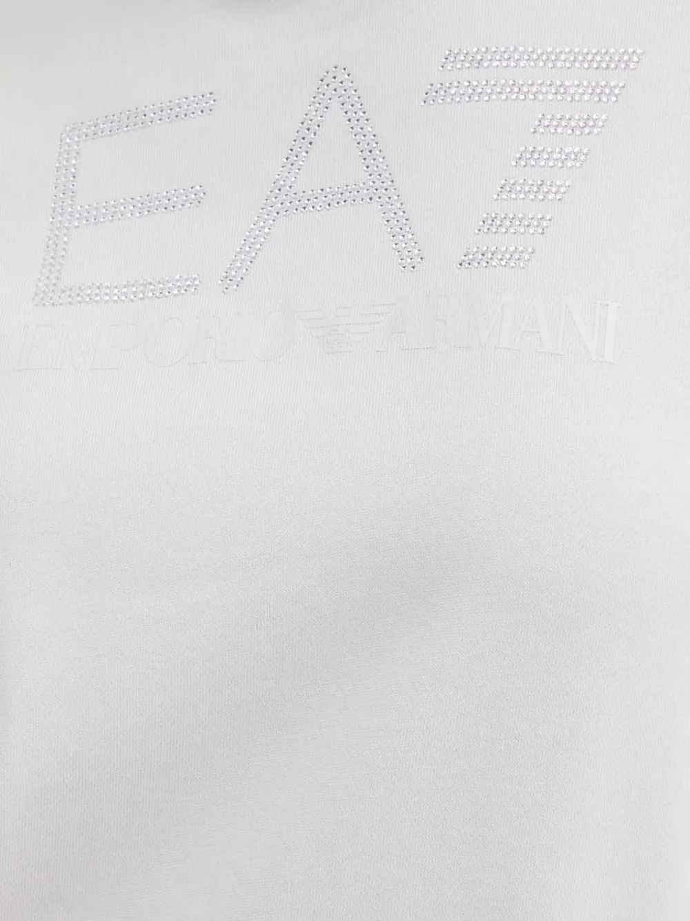 Ea7 Logo-embellished Hoodie In Gray