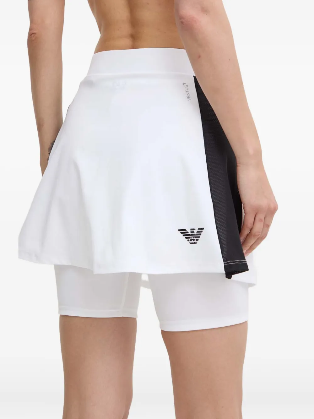 Ea7 Ventus 7 Mini Skirt In White