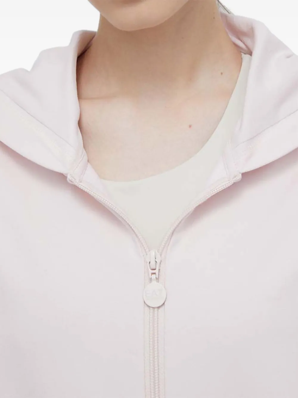 Ea7 Emporio Armani Jersey hoodie met rits Roze