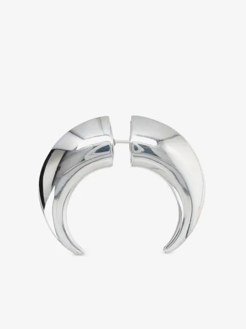 Marine Serre Upcycled silver plated single shamanic stud earring
