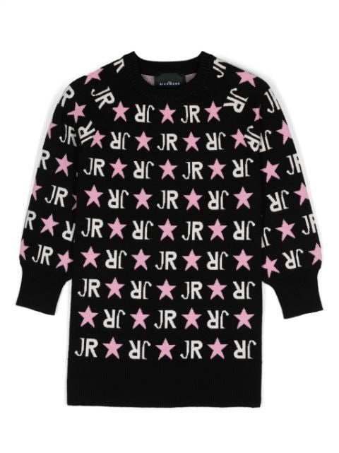 John Richmond Junior intarsia-logo dress