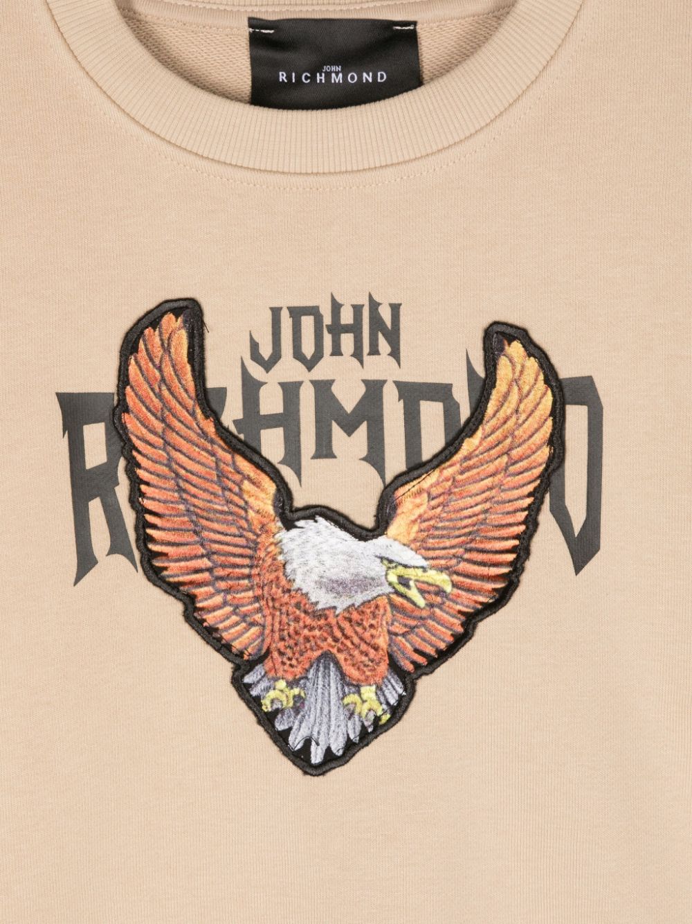 Shop John Richmond Junior Eagle-patch Sweatshirt In Neutrals