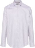 BOSS geometric-pattern print shirt - White