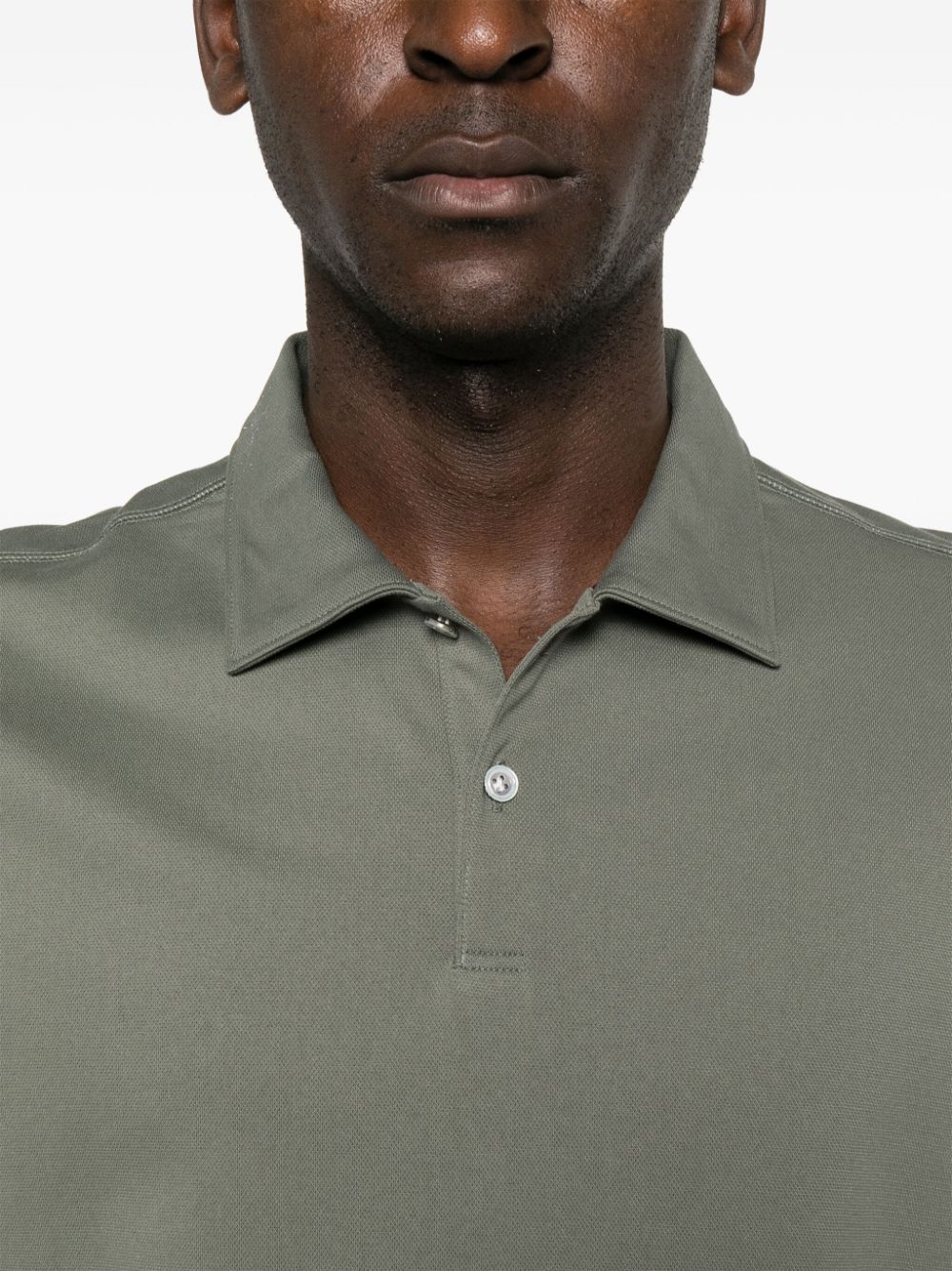 Shop Boggi Milano Piqué High-performance Polo Shirt In Grün