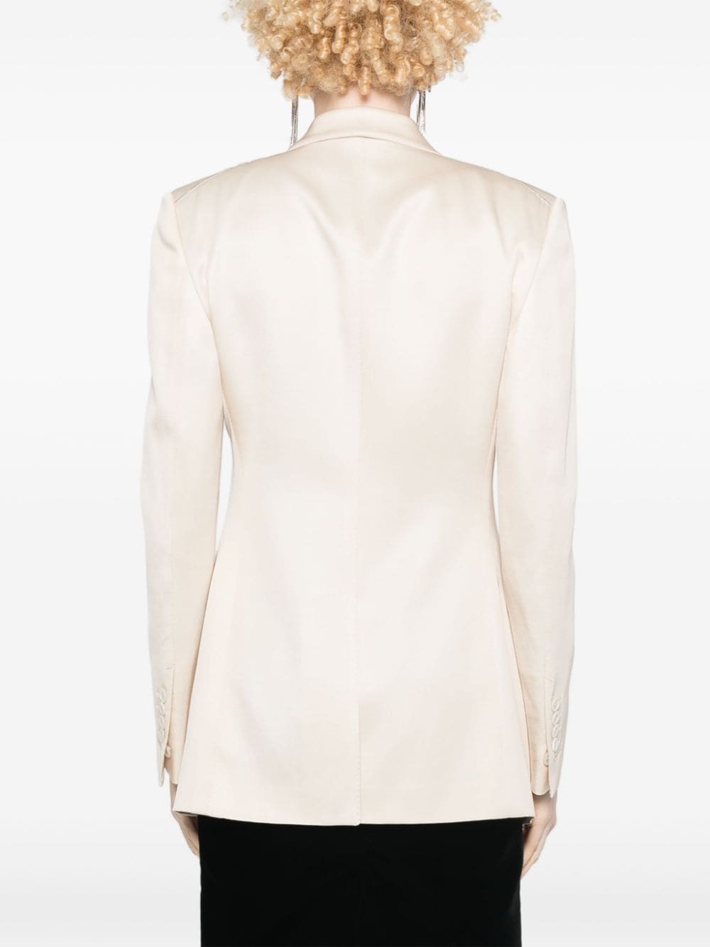 Shop Tom Ford Double-breasted Blazer In Nude