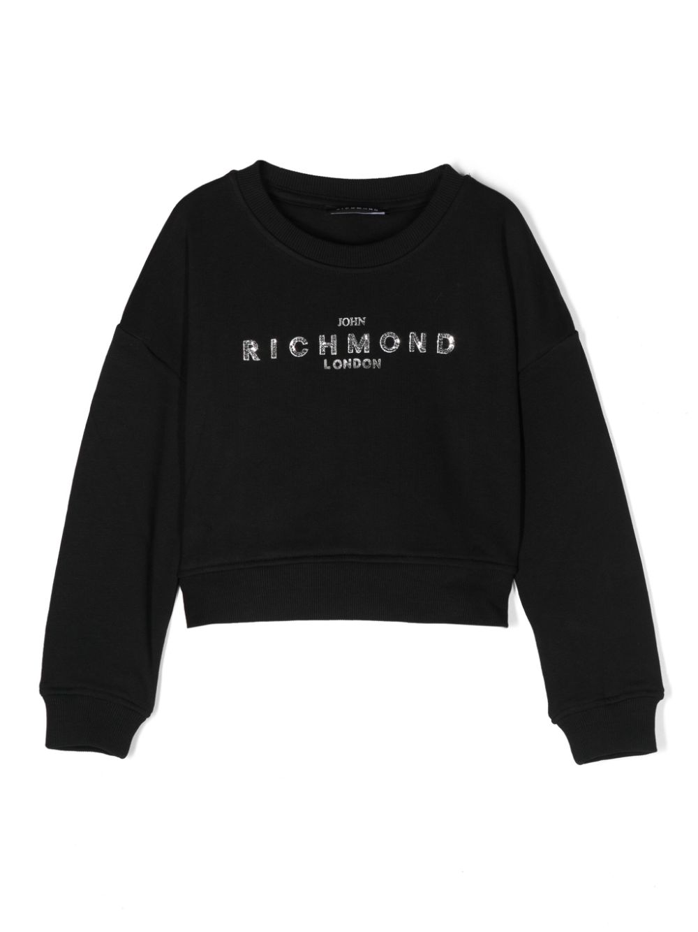 Shop John Richmond Junior Sequin Logo-detail Sweatshirt In Schwarz