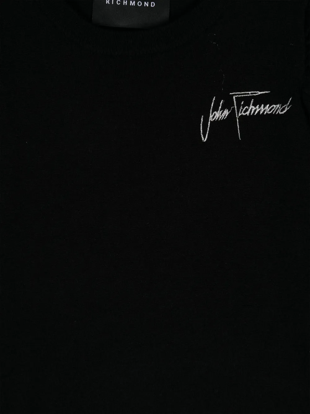 Shop John Richmond Junior Embroidered-logo Sweater In Black