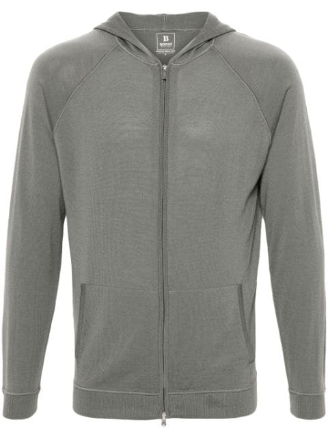 Boggi Milano zip-up wool hoodie