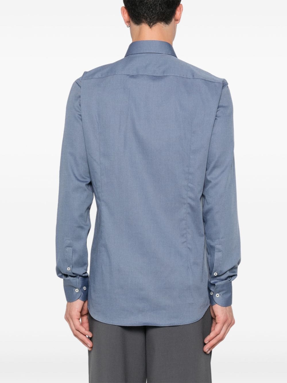 Shop Hugo Boss Micro-pattern Shirt In Blue