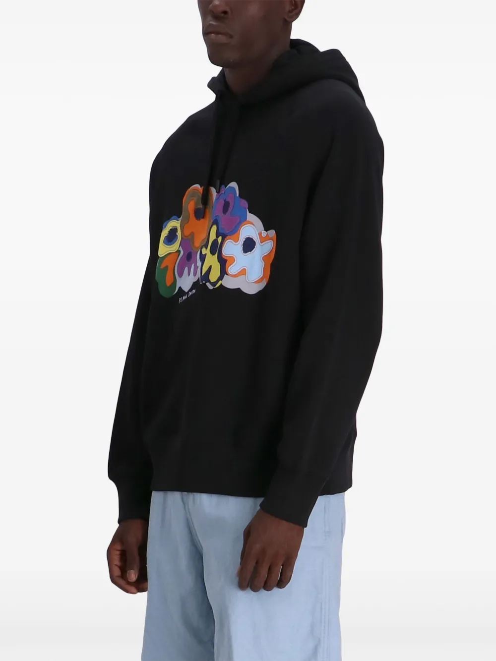 PS Paul Smith Hoodie met bloemenprint Zwart