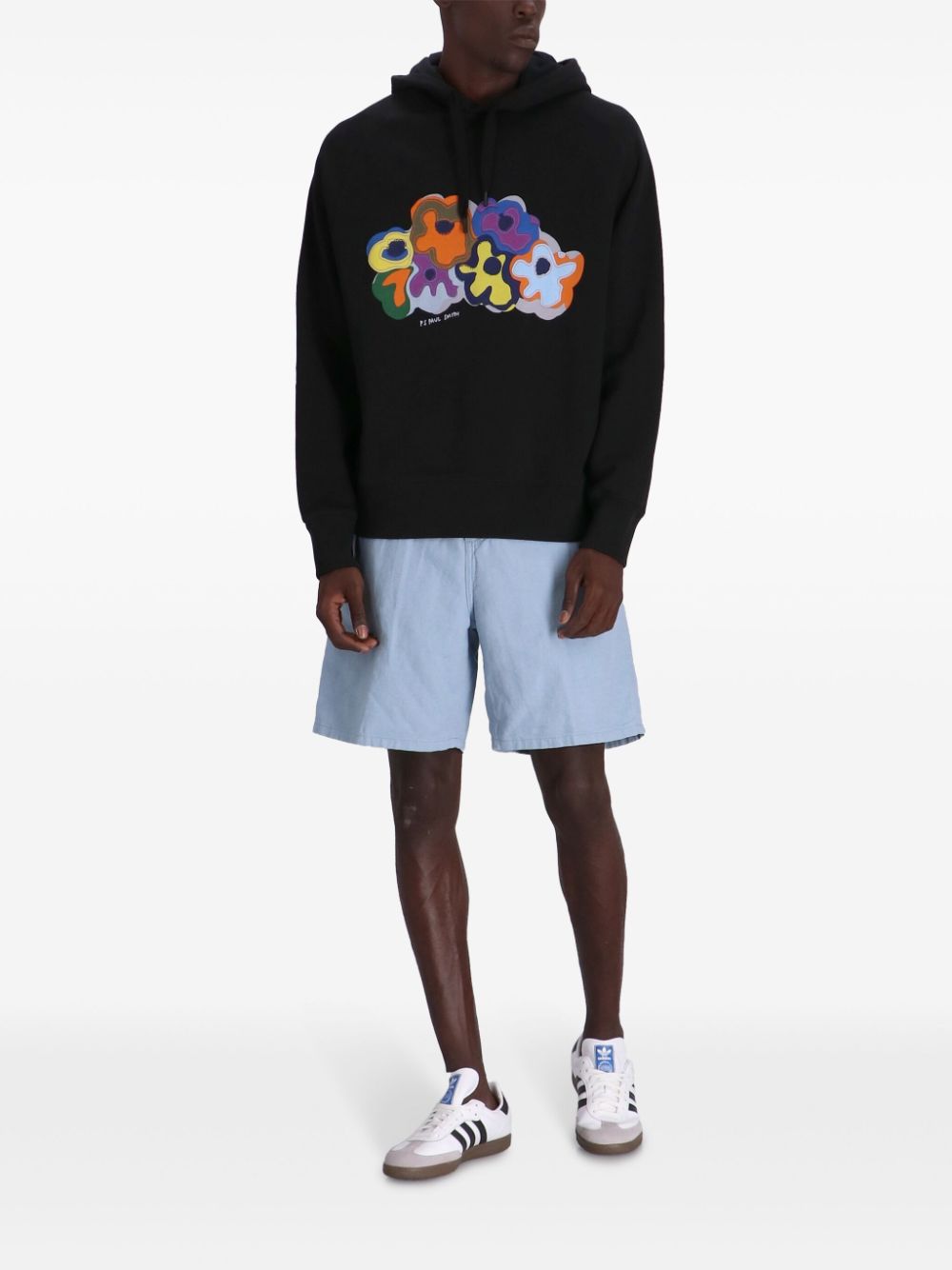 PS Paul Smith FLoral-motif hoodie - Zwart