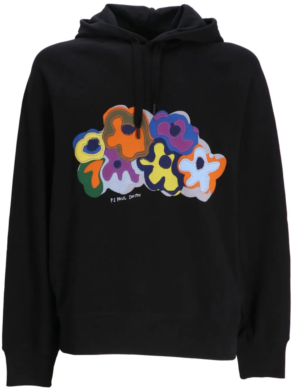 PS Paul Smith FLoral motif Hoodie Black FARFETCH UK