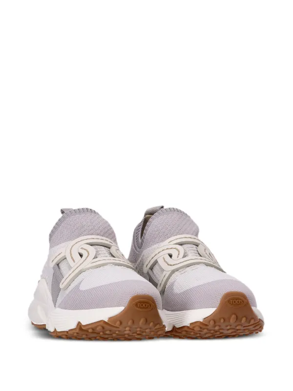 スニーカー TOD'S WHITE AND GREY LEATHER KATE SNEAKERS Tod's Kate Sneakers | Grey | FARFETCH