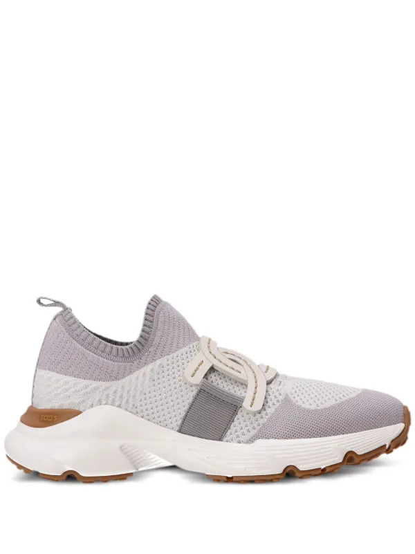 スニーカー TOD'S WHITE AND GREY LEATHER KATE SNEAKERS 24386275_54349419_600.jpg
