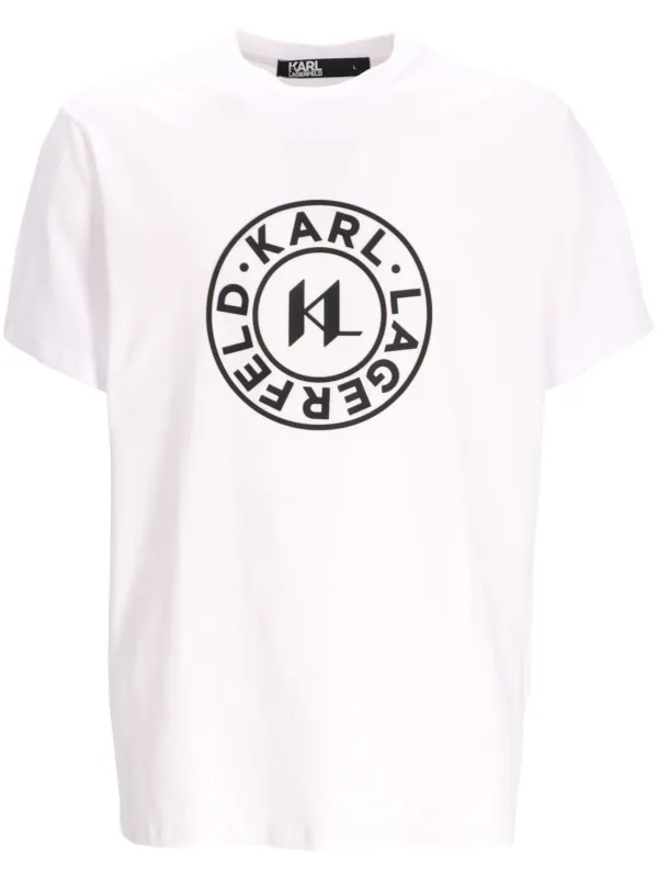 Karl Lagerfeld Circle Logo T shirt White FARFETCH TR