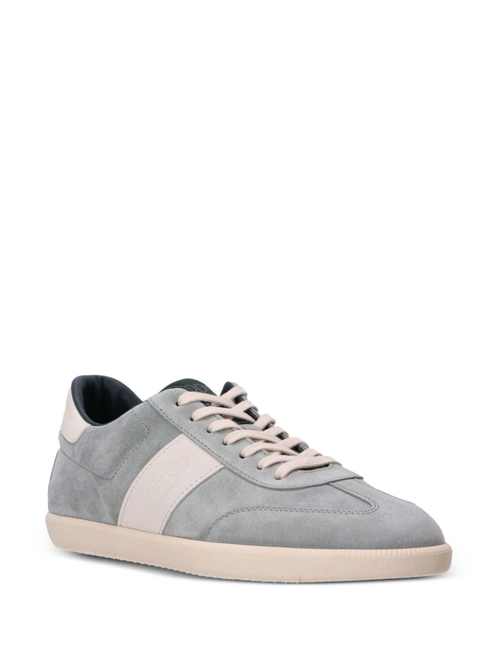 Shop Tod's Panelled Low-top Sneakers In Blue