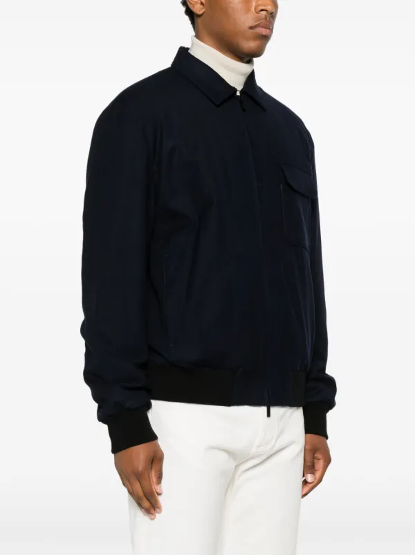Giorgio Armani Virgin Wool Jacket | Blue | FARFETCH
