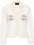 Simone Rocha crystal-embellished shirt - Neutrals
