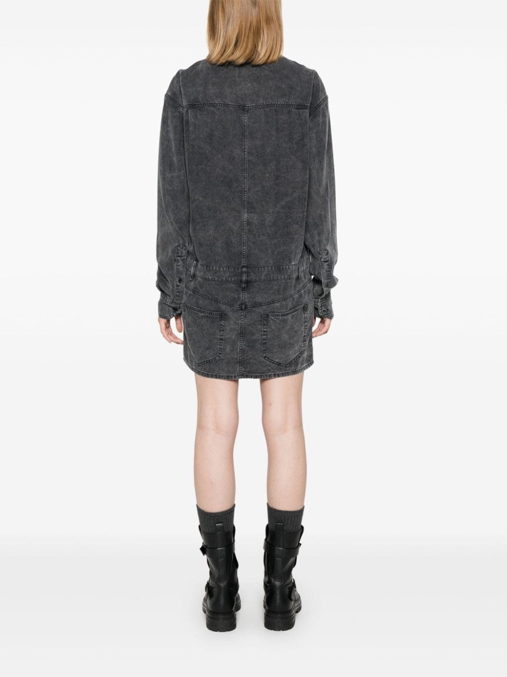 Shop Marant Etoile Palvina Dress In Grey