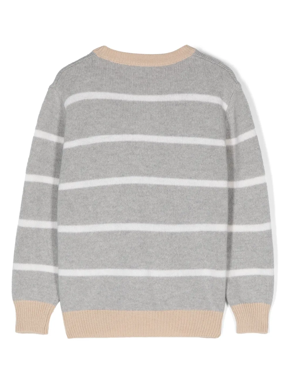 Il Gufo Gestreepte wollen sweater - Grijs