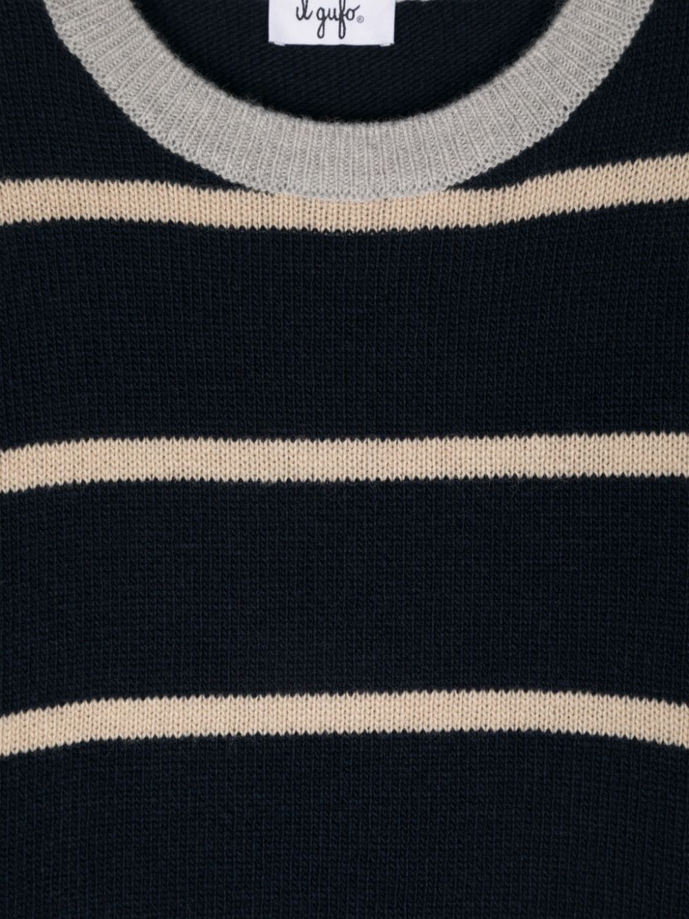 Shop Il Gufo Striped Wool Sweater In 蓝色