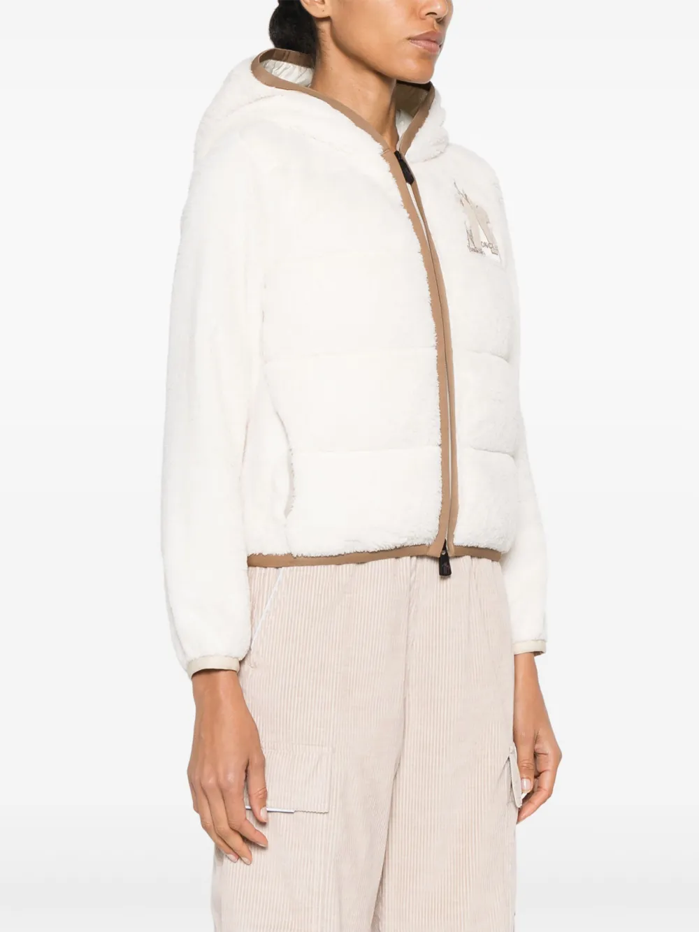 Moncler Grenoble Gewatteerde hoodie Wit