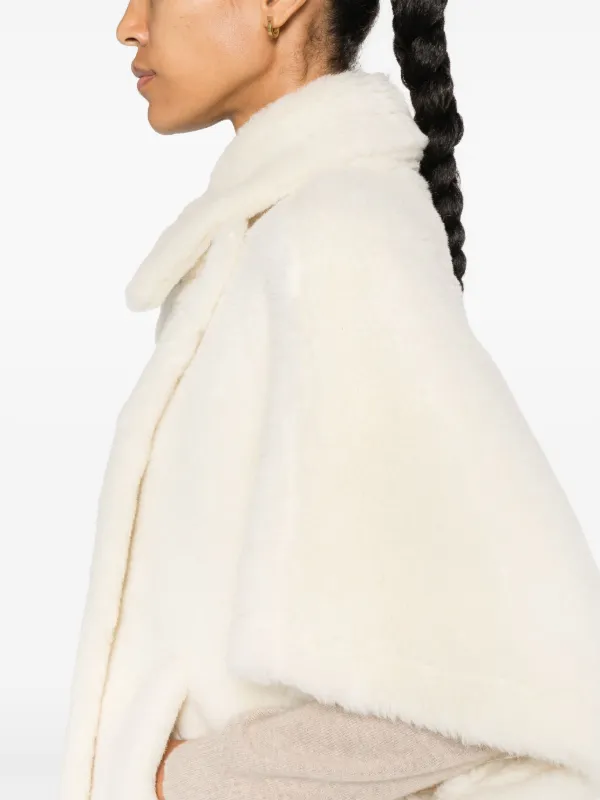 24PF new/Max Mara Newbavoウールブレンドケープ Cape White Max Mara Tebe ケープ | ホワイト | FARFETCH JP