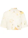 ZIMMERMANN Lightburst relaxed crop shirt - Yellow