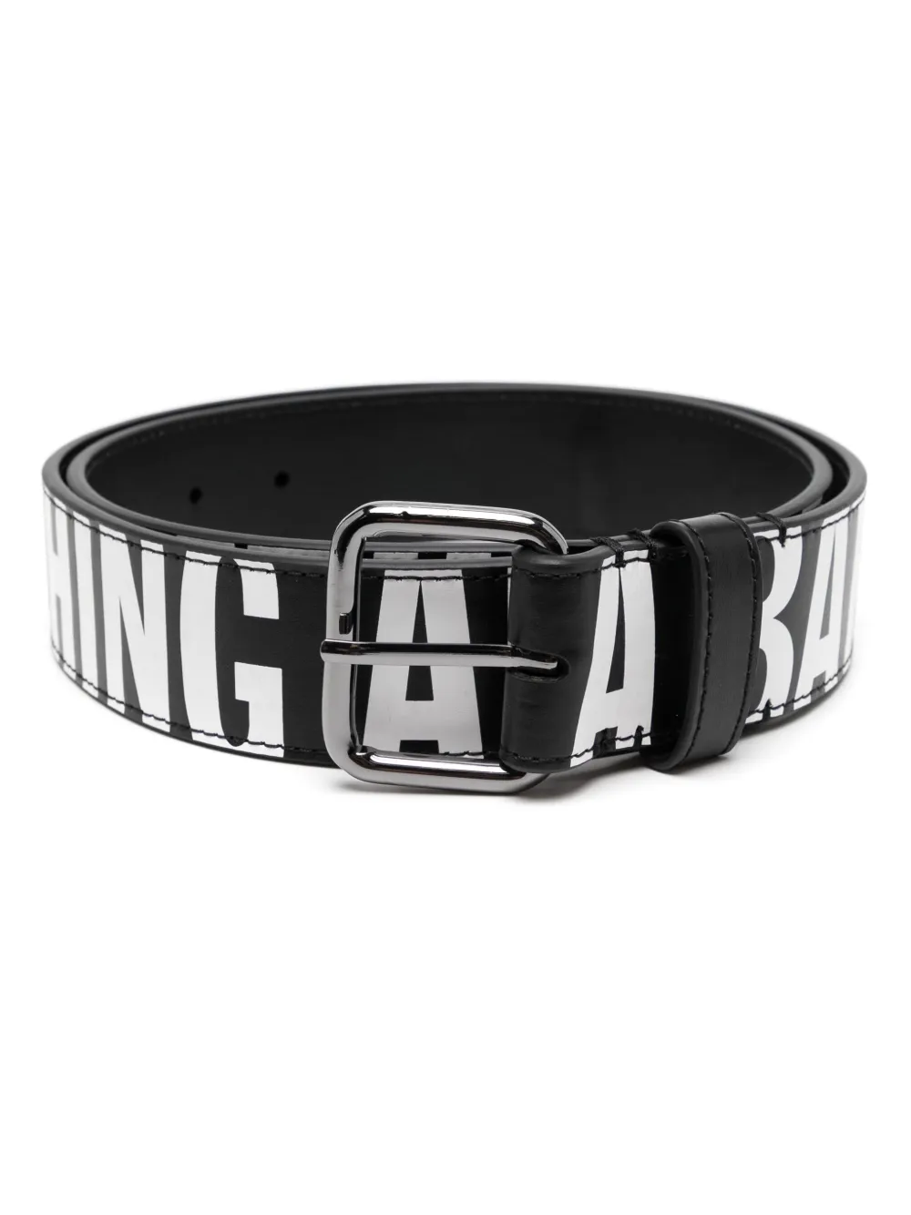 Shop A Bathing Ape Logo-print Leather Belt In Black