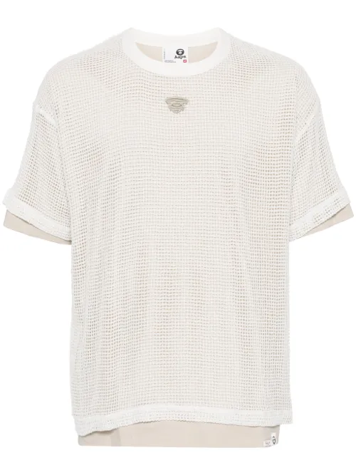 T-shirt en coton à design superposé - AAPE BY *A BATHING APE® - Modalova