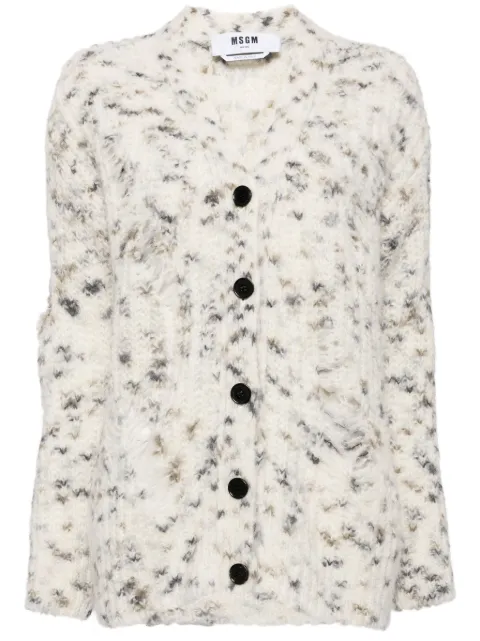 MSGM Women's Cardigan Con Dettaglio Doppio Bordo Grey
