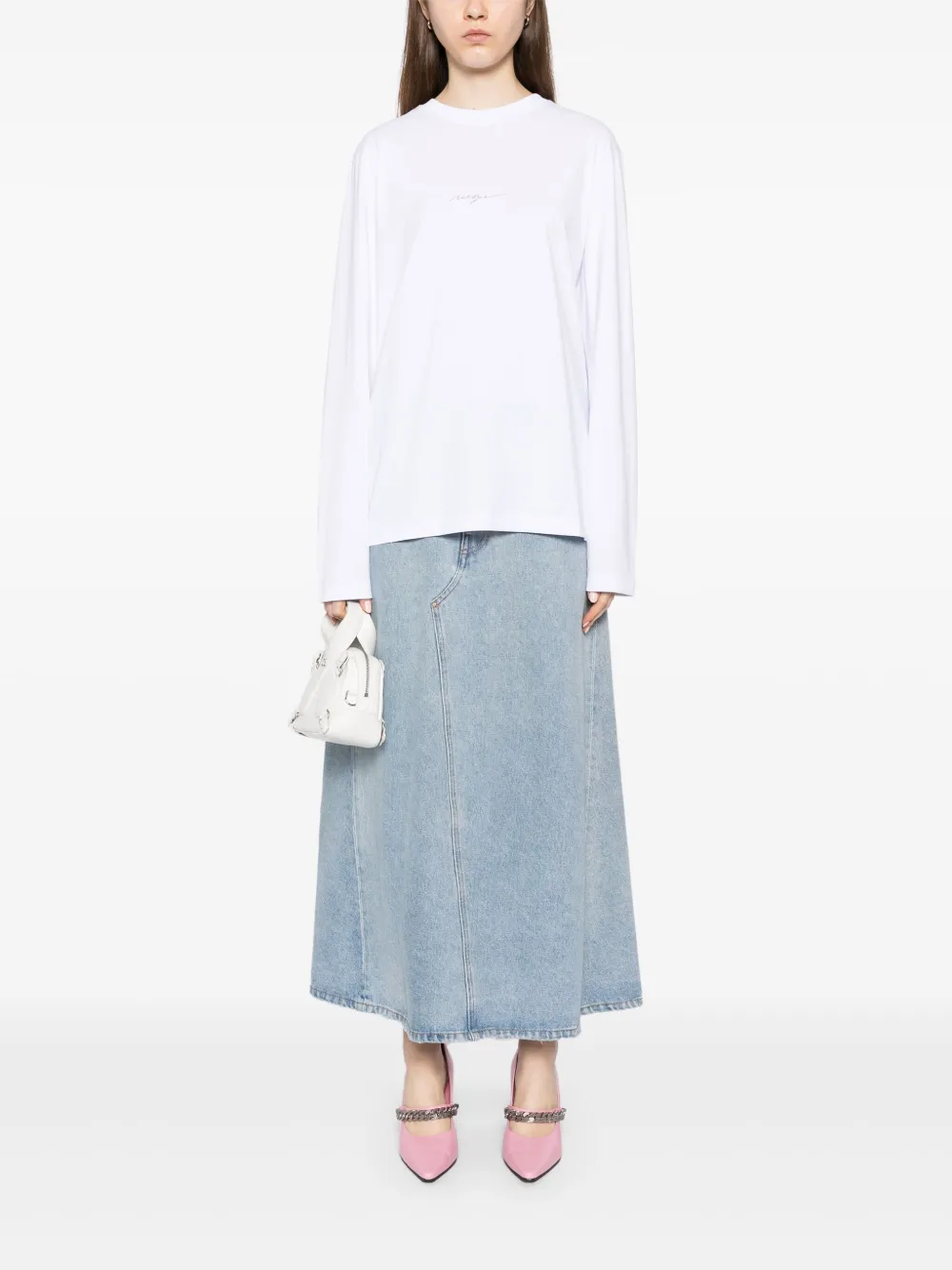 MSGM T-shirt met logoprint - Wit