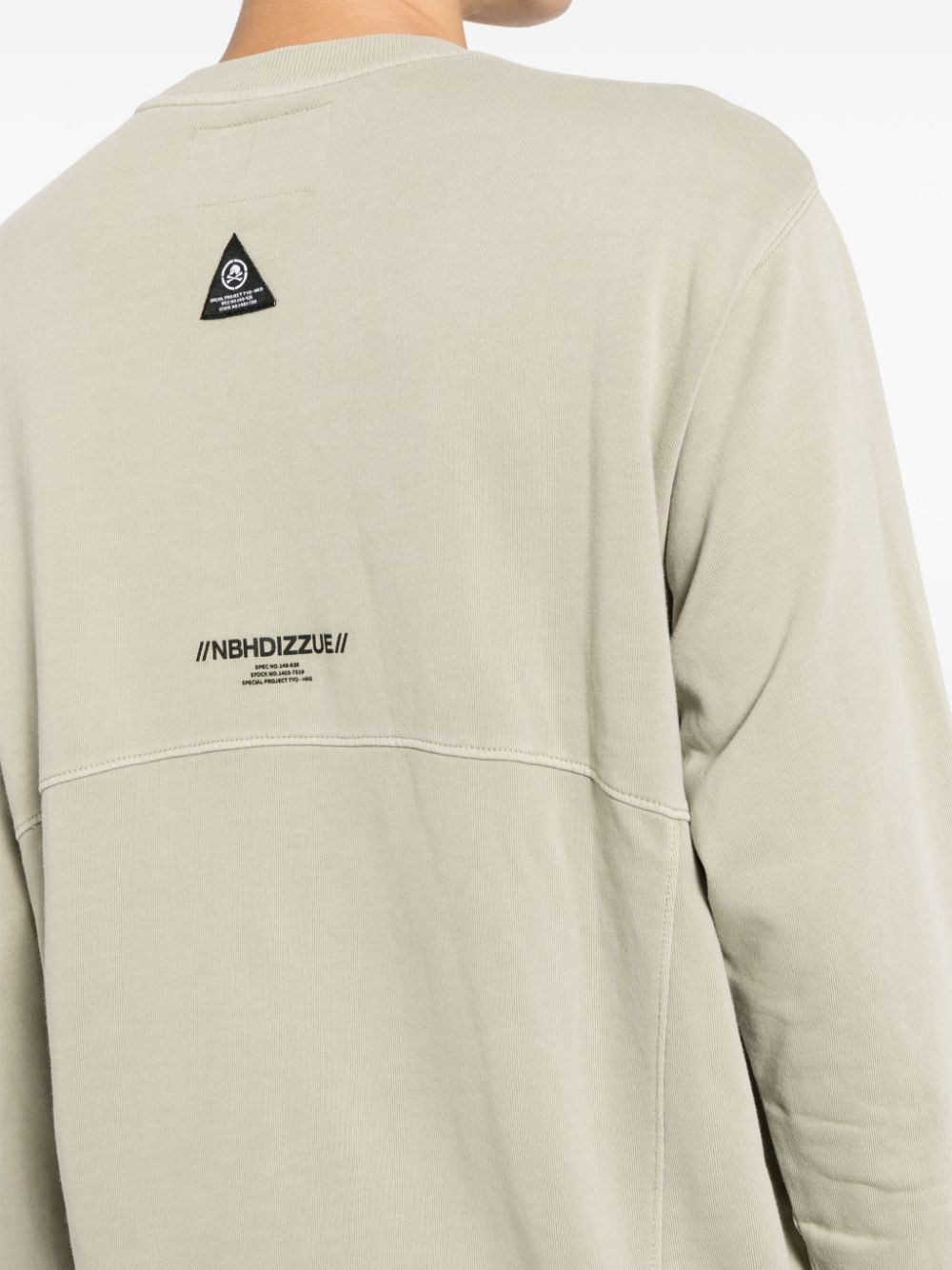 Shop Izzue Logo-embroidered Cotton Sweatshirt In Neutrals