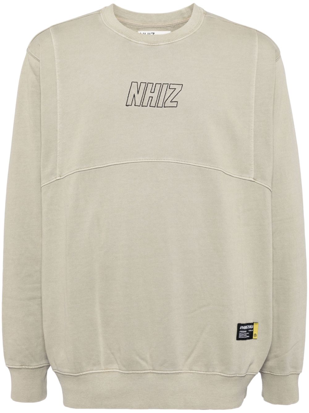 Shop Izzue Logo-embroidered Cotton Sweatshirt In Neutrals