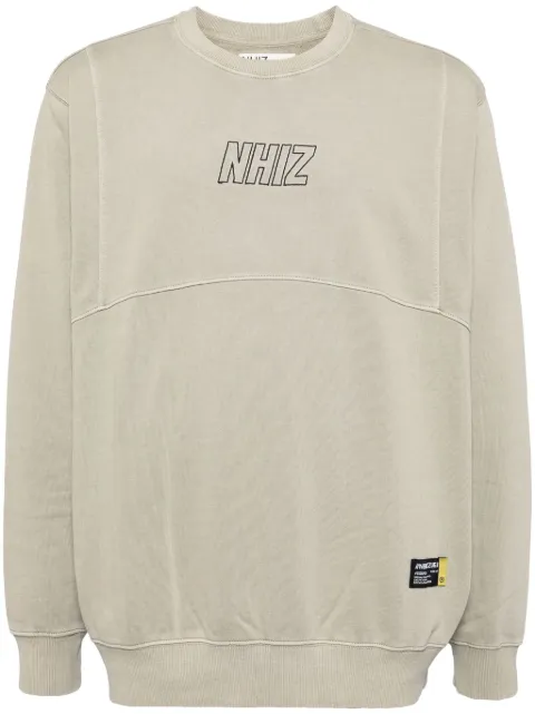izzue logo-embroidered cotton sweatshirt