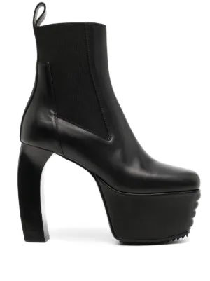 【残りわずか】RICK OWENS レザーウェッジチェルシーブーツ Rick Owens ウィメンズ チェルシーブーツ通販 - FARFETCH