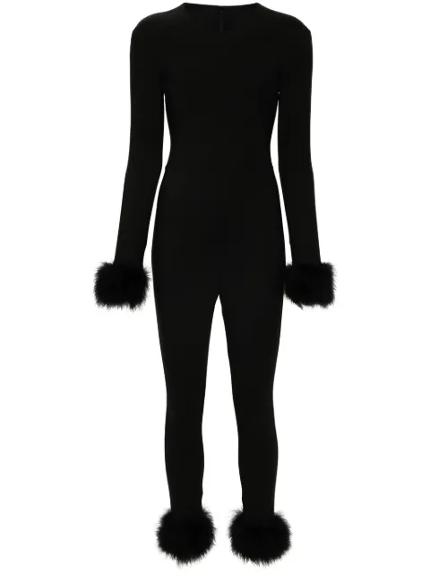 Blumarine feather-trim jumpsuit