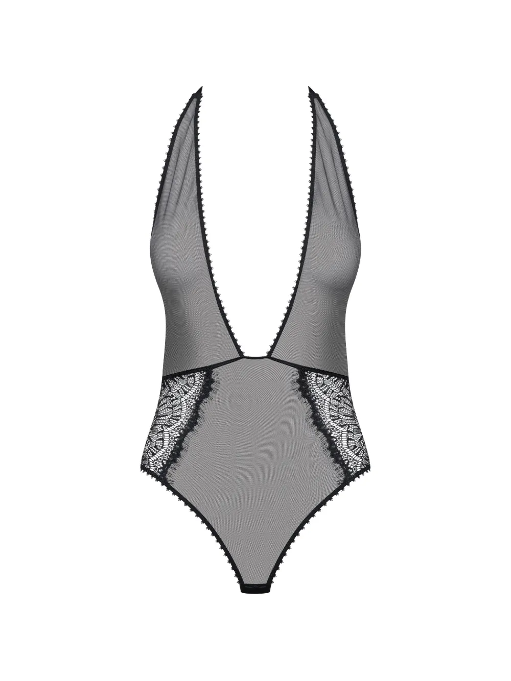 Maison Close Doorzichtige body Zwart