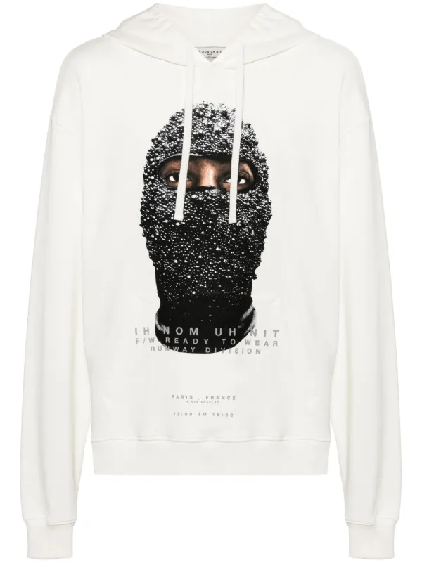 Ih Nom Uh Nit Future Mask Hoodie White FARFETCH JO