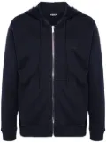 DONDUP logo print zip-up hoodie - Blue