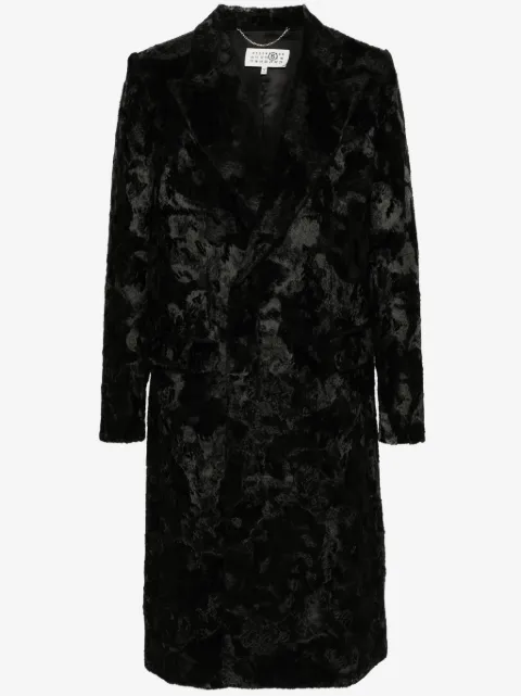 MM6 Maison Margiela patterned-jacquard coat