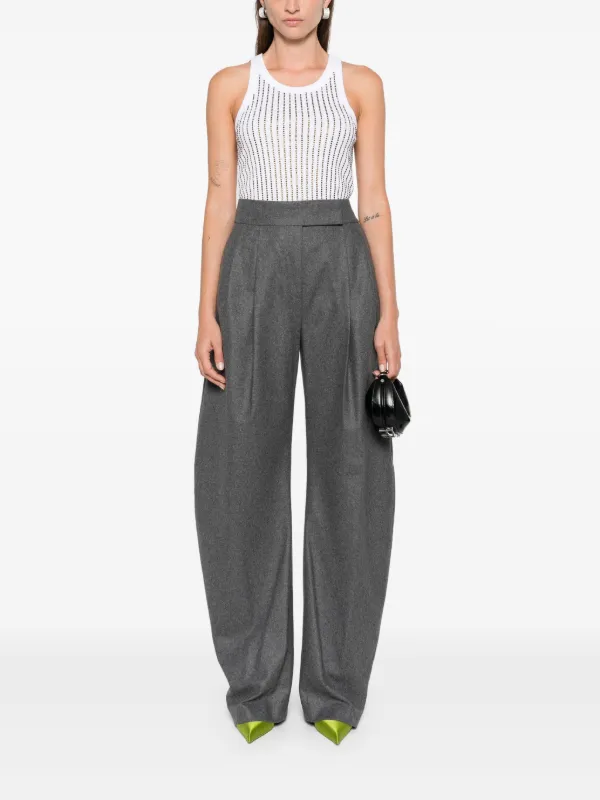 パンツ THE ATTICO Woman Pants Grey 247WCP34JF03 183 Penny'' melange grey long pants for Women | THE ATTICO®