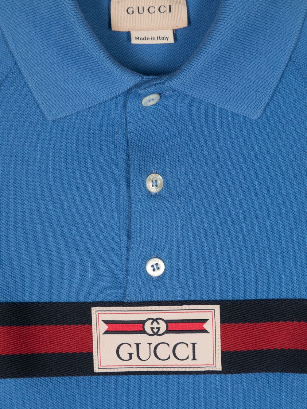 GUCCI WEB COTTON POLO TOP 