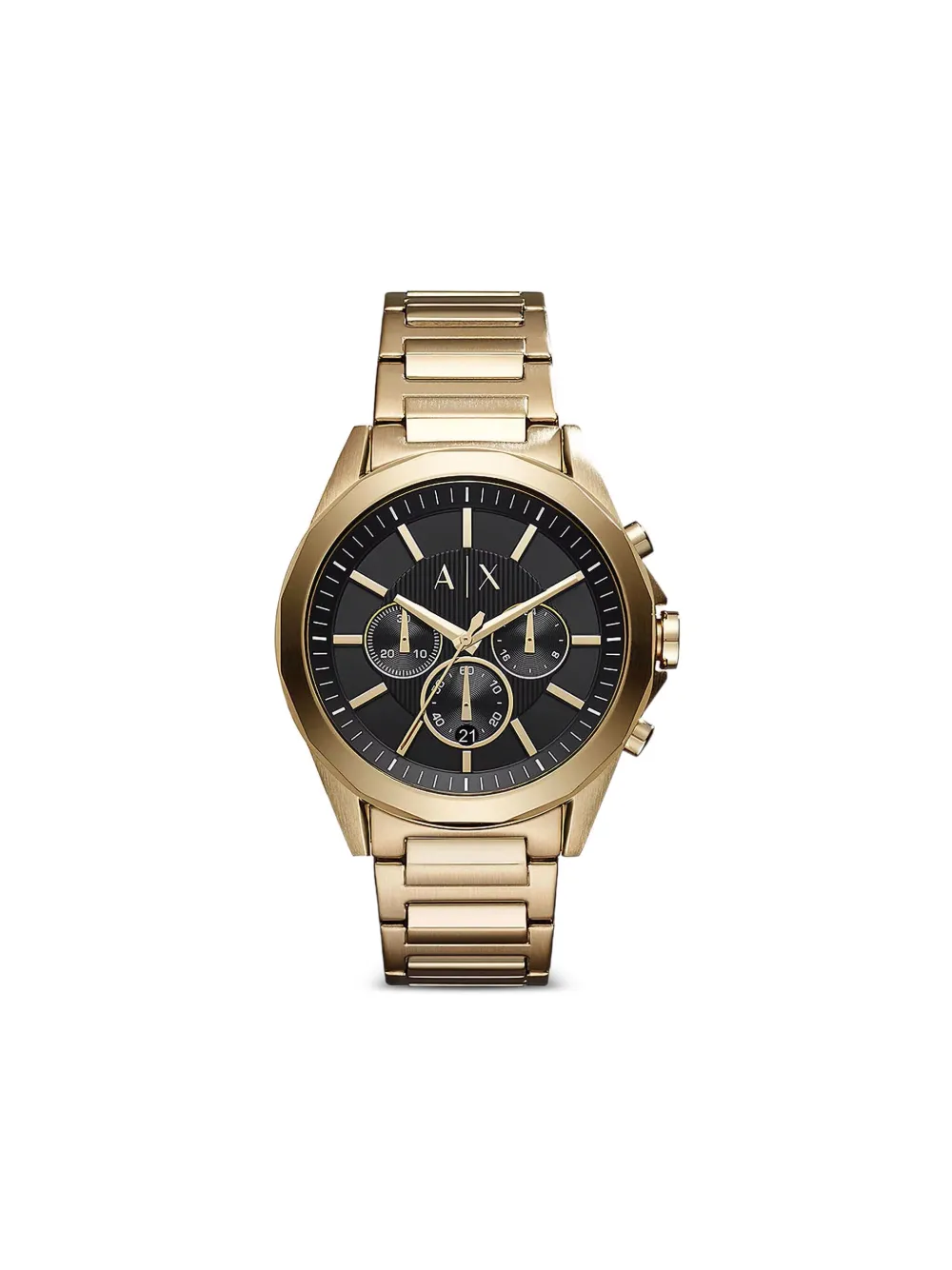 Armani Exchange round face 44mm | Black | Image 1