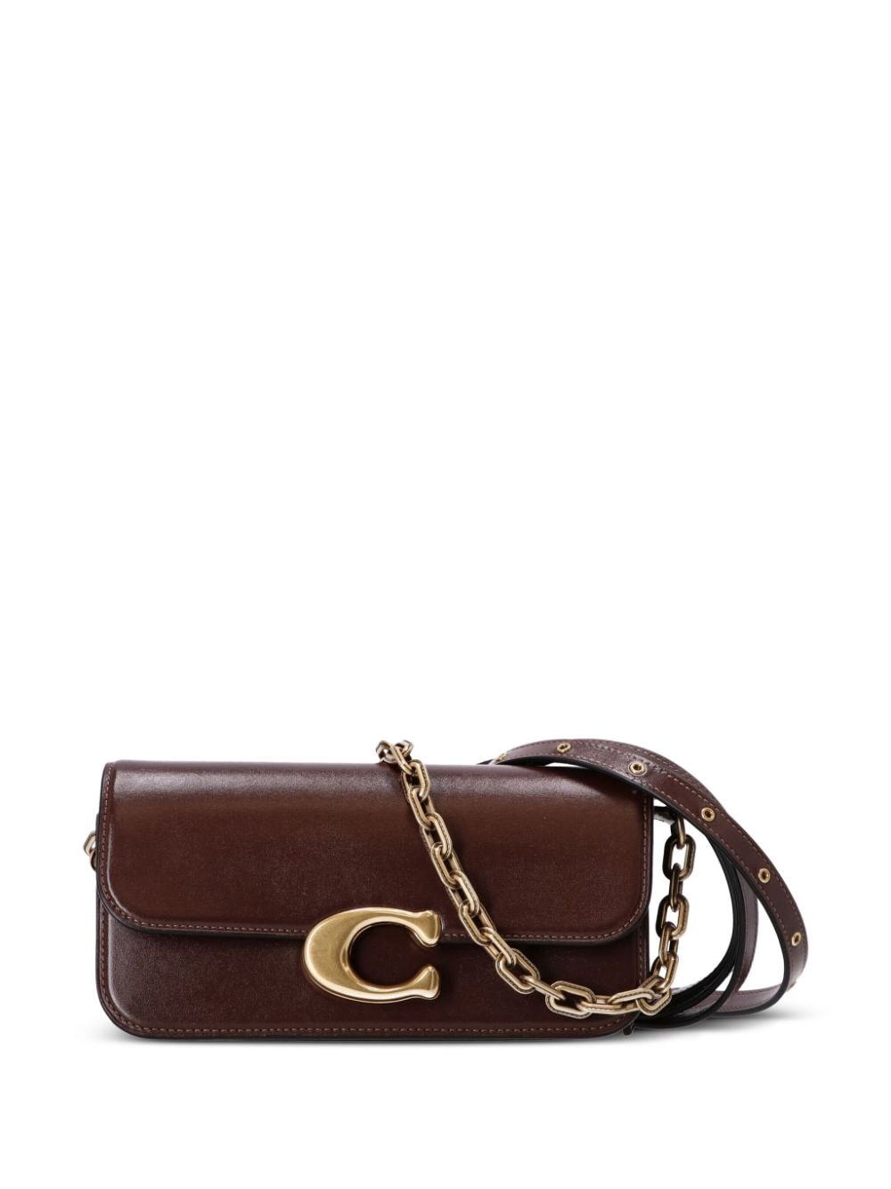 Shop Coach Tabby Leather Shoulder Bag In Red